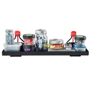 Rubbermaid Metal Backyard Shed Organizer Accessories Small Shelf, Black