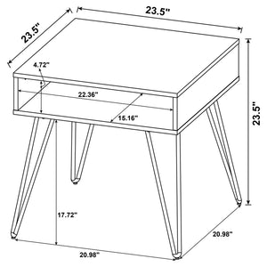 Square End Table - Brown