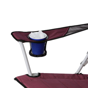 Core Portable Outdoor Camping Folding Chair with Carrying Storage Bag, Wine
