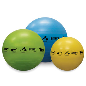Prism Fitness 55cm Smart Self-Guided Stability Exercise Medicine Ball, Yellow - TRAPSKI