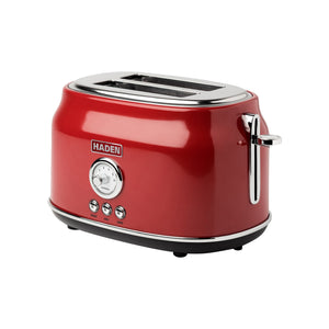 Haden Dorset 2 Slice Wide Slot Stainless Steel Toaster, Rectory Red - TRAPSKI