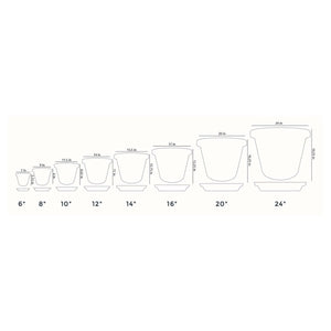 The HC Companies 21 Inch Planter Saucer for Classic Pots, Sandstone, 6 Pack