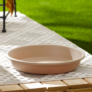 HC Companies Classic 10 Inch Round Flower Pot Plant Saucer, Sandstone (6 Pack)