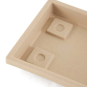 HC Companies Farmhouse Venetian 30In Rectangular Flower Box Saucer, Sand, 12 Ct