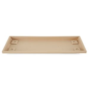 HC Companies Farmhouse Venetian 23.5 In Rectangular Flower Box Saucer, Sandstone