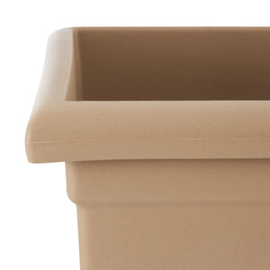HC Companies 13.25"Dx15.5"W Outdoor Square Accent Planter, Sandstone Tan (2 Pk)