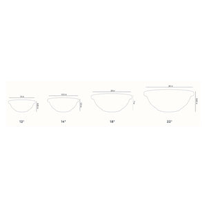 The HC Companies GAB18000E35 18 Inch Resin Garden Bowl Planter Pot, Terra Cotta