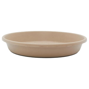 HC Companies Classic Plastic 10 Inch Round Flower Pot Plant Saucer, Sandstone - TRAPSKI