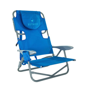 Ostrich The Heavy-Duty Backpacker Portable Reclining Beach Camping Chair, Blue