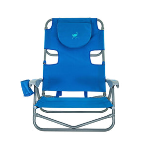 Ostrich The Heavy-Duty Backpacker Portable Reclining Beach Camping Chair, Blue