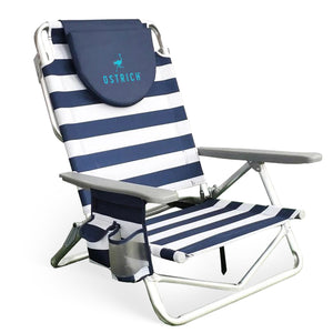 Ostrich The Lightweight Backpacker Portable Reclining Beach Camping Chair Stripe - TRAPSKI