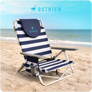 Ostrich The Lightweight Backpacker Portable Reclining Beach Camping Chair Stripe - TRAPSKI