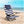 Ostrich On Your Back Sand Chair and On Your Back Sand Beach Chair, Striped Blue