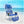 Ostrich The Altitude 3N1 High Back Outdoor Beach Lounge Chair w/Footrest, Blue