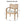 Farmhouse Dining Chairs Set of 2 with Upholstered Seats and Rattan Backrest
