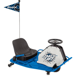 Razor High Torque Motorized Drifting Crazy Cart with Drift Bar, Blue (2 Pack) - TRAPSKI