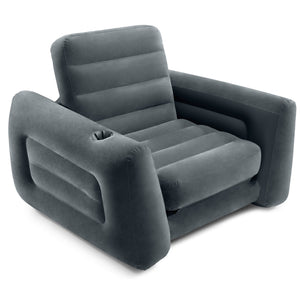 Intex Inflatable Pull Out Sofa Chair Sleeper w/ Twin Sized Air Mattress (3 Pack)