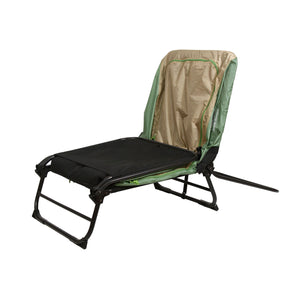 Kamp-Rite Original Quick Setup 1 Person Cot, Lounge Chair, and Tent, Green & Tan - TRAPSKI
