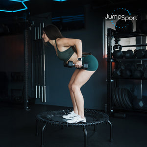 JumpSport 350f Indoor Lightweight 39-Inch Folding Fitness Trampoline, Black