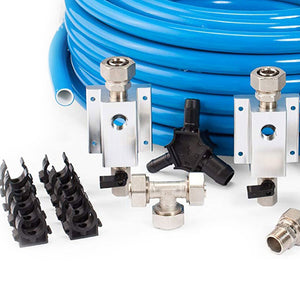 MaxLine 300 Foot 0.75 Inch Semi-Flexible Compressed Air Tubing Master Kit, Blue