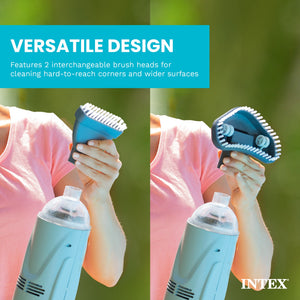 Intex Rechargeable Handheld Above Ground Pool Vacuum Cleaner with 2 Brush Heads