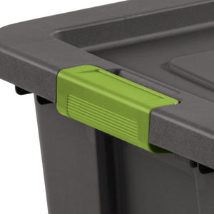 Sterilite 30 Gal Latching Tuff1 Stackable Storage Tote Bin w/ Latch Lid, 8 Pack