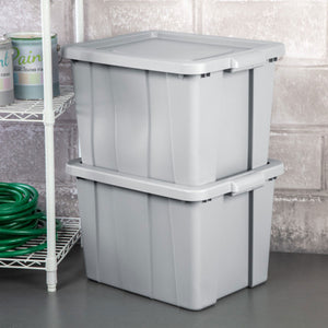 Sterilite Tuff1 18 Gallon Plastic Storage Tote Container Bin w/ Lid (24 Pack)