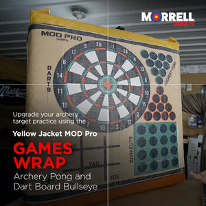 Morrell Yellow Jacket MOD Pro Games Wrap w/ Archery Pong and Dart Board Bullseye