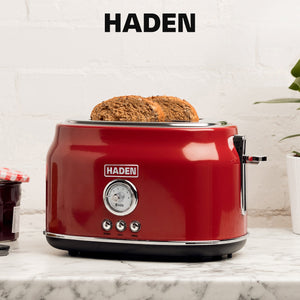 Haden Stainless Steel Retro Toaster & 1.7 Liter Stainless Steel Electric Kettle