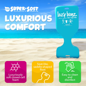 TRC Recreation Lazy Bunz Foam Water Saddle Swimming Pool Float, Tropical Teal