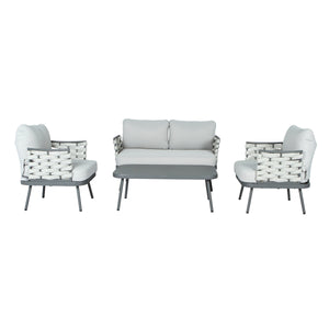 Mariano Steel 4-Pieces Conversation Set