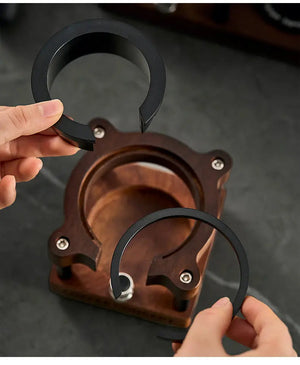 Cute Bear Espresso Tamper Set with Walnut Stand - Gift for Coffee Lovers Under $29