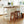 Rustic 3 Piece Stationary Kitchen Island Set With 2 Seatings, With 2 Open Shelves