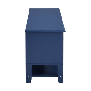 TV Stand, Entertainment Center With Dual Drawers And Hidden Storage, Cabinet With Soft Closing Doors And Sleek Panel Design