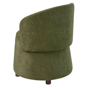 Green Pet Friendly Chair with Hidden Pet Nook and Convertible Stool