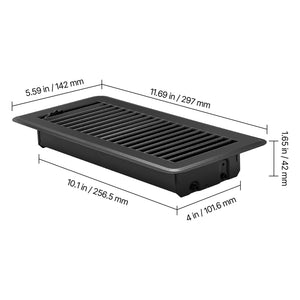 Floor Registers 4 x 10 Inch 12-Pack Iron Floor Vents for HVAC Vent Grilles