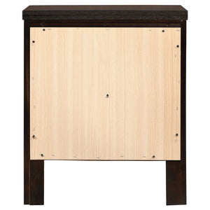 Garrett - 2 Drawer Nightstand - Cappuccino