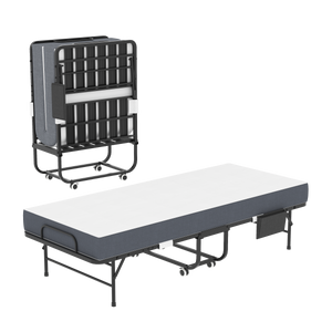 75 Inch Folding Bed with 5" Memory Foam Mattress