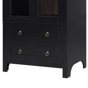 K&K 71" Tall Arched Kitchen Pantry Cabinet