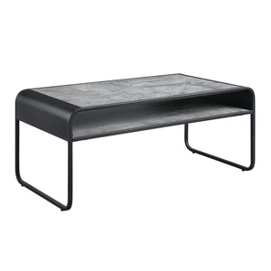 Raziela Concrete Coffee Table - Black / Gray