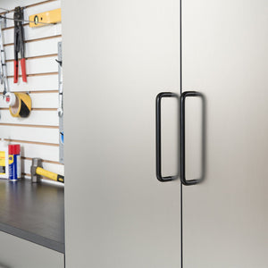 Astro Series - Wall Mounted Storage Cabinet With Soft Closing Drawers - Metallic Gray