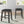 5 Pieces Counter Height Rustic Farmhouse Dining Room Wooden Bar Table Set With 2 Stools And 2 Chairs