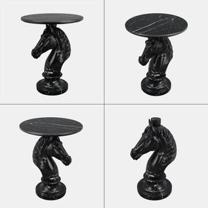 Horse Head Accent Table Animal Statue End Table