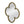 Quatrefoil Mirror with Large Beaded Metal Frame