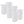 Rubbermaid 13.25 Gallon Rectangular Spring-Top Lid Wastebasket, White (6-Pack)