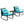 Metal 2-Person Outdoor Patio Rocking Seating Group with Cushions