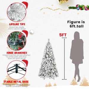 9Ft Flocked Christmas Tree with 1964 Tips