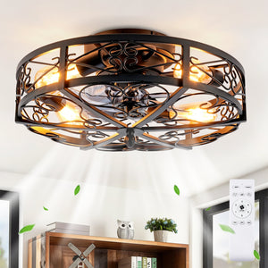20" Mounting Type Ceiling Fan with Reversible Motor and Remote Control