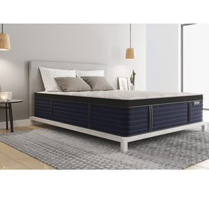 Diamond Hughes Latex Hybrid Twin Mattress with Euro-Top 14.5" - Medium Feel