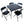 Peakform 5 Piece Folding Vinyl Tables and Chairs for Home Use and Indoor Spaces